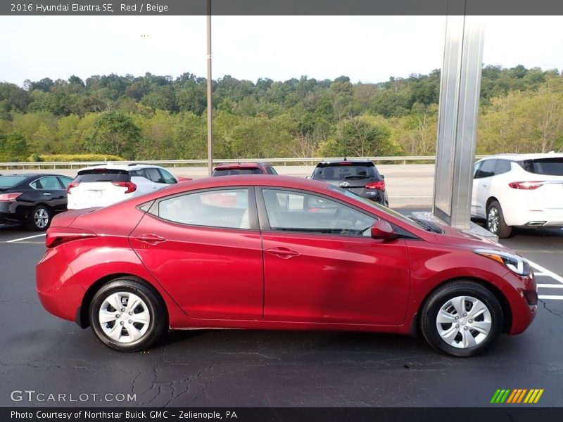 Red / Beige 2016 Hyundai Elantra SE