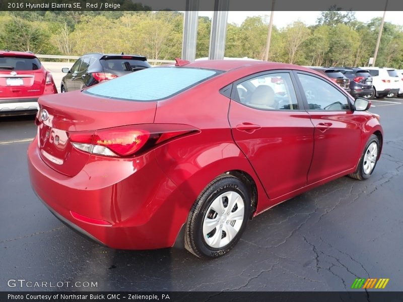Red / Beige 2016 Hyundai Elantra SE