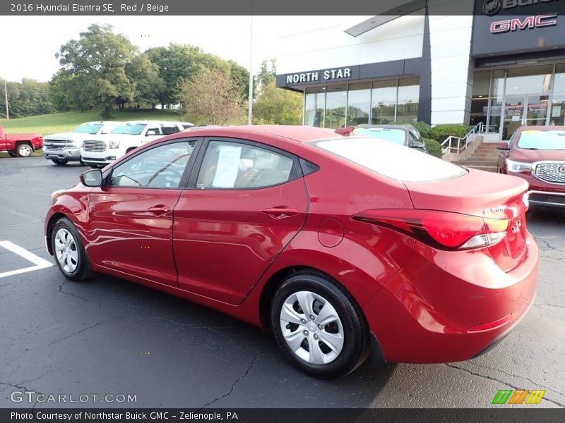 Red / Beige 2016 Hyundai Elantra SE