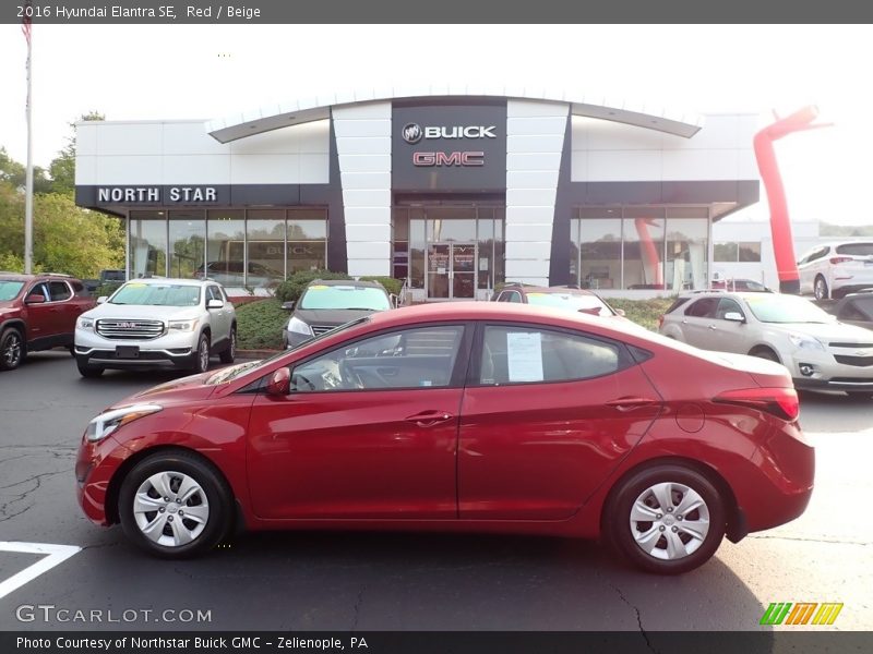 Red / Beige 2016 Hyundai Elantra SE