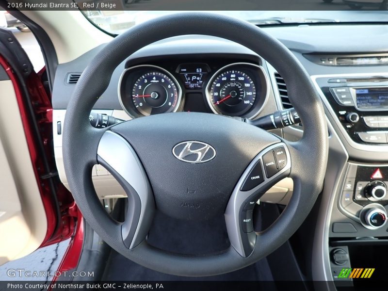 Red / Beige 2016 Hyundai Elantra SE
