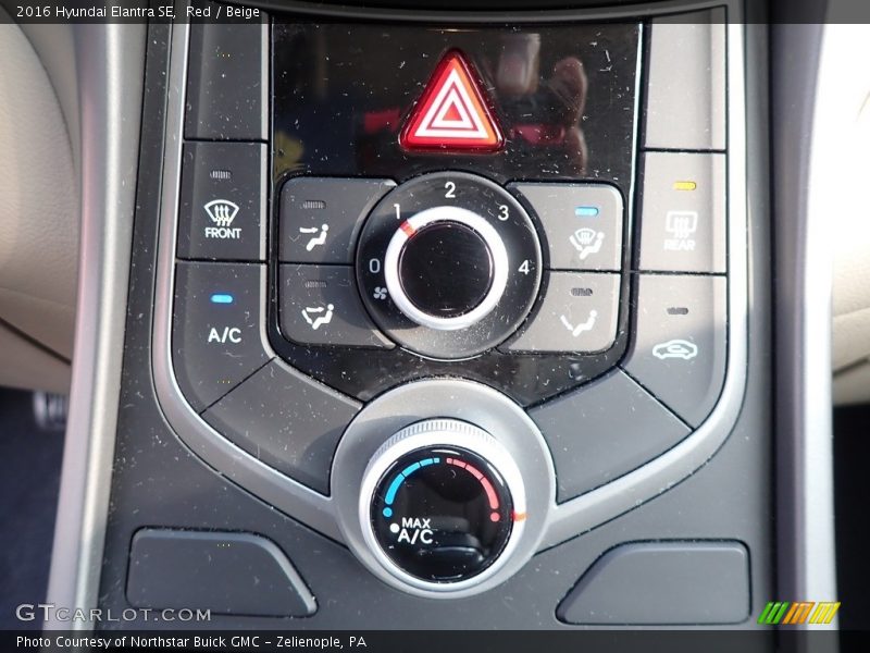 Red / Beige 2016 Hyundai Elantra SE