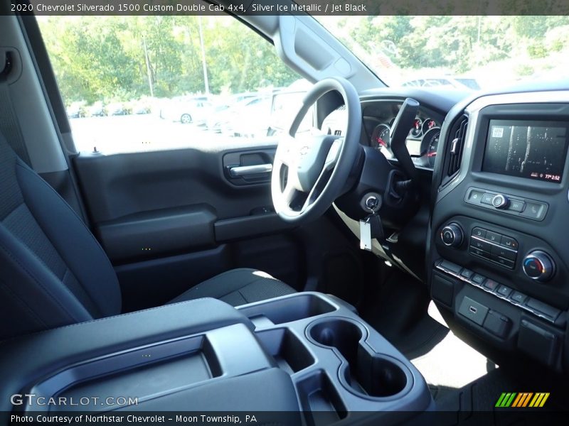 Silver Ice Metallic / Jet Black 2020 Chevrolet Silverado 1500 Custom Double Cab 4x4