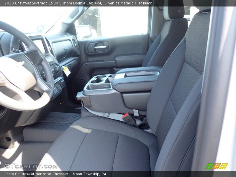 Silver Ice Metallic / Jet Black 2020 Chevrolet Silverado 1500 Custom Double Cab 4x4