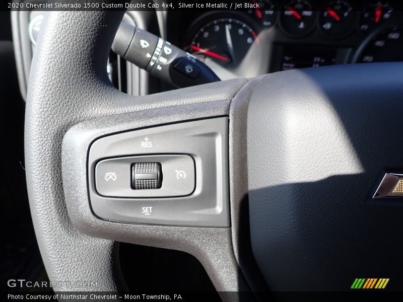 Silver Ice Metallic / Jet Black 2020 Chevrolet Silverado 1500 Custom Double Cab 4x4
