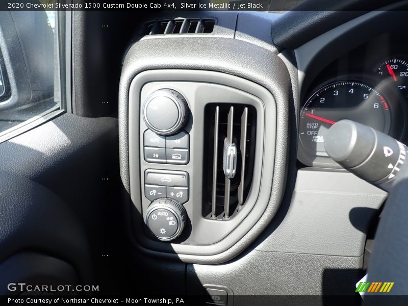 Silver Ice Metallic / Jet Black 2020 Chevrolet Silverado 1500 Custom Double Cab 4x4