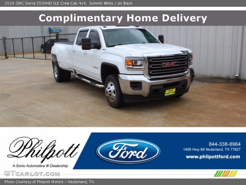 Summit White / Jet Black 2016 GMC Sierra 3500HD SLE Crew Cab 4x4