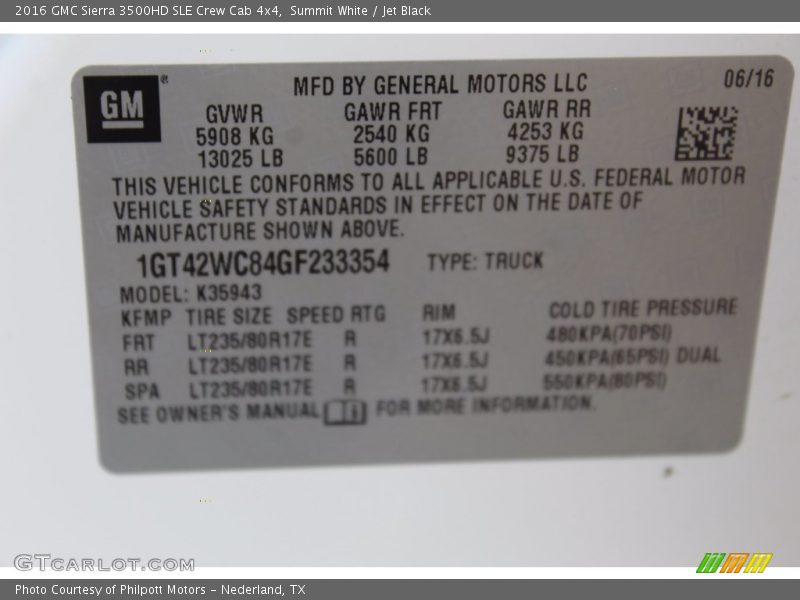 Summit White / Jet Black 2016 GMC Sierra 3500HD SLE Crew Cab 4x4