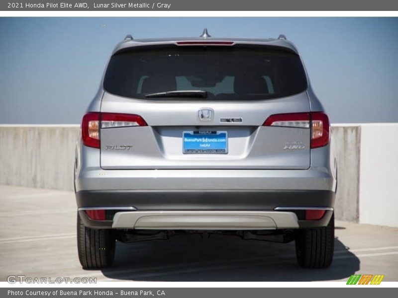 Lunar Silver Metallic / Gray 2021 Honda Pilot Elite AWD