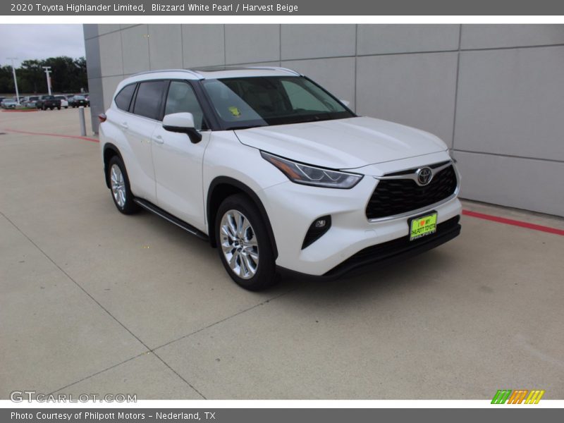 Blizzard White Pearl / Harvest Beige 2020 Toyota Highlander Limited