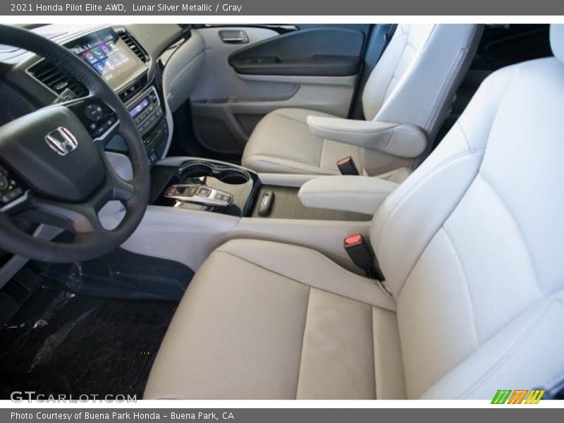 Lunar Silver Metallic / Gray 2021 Honda Pilot Elite AWD