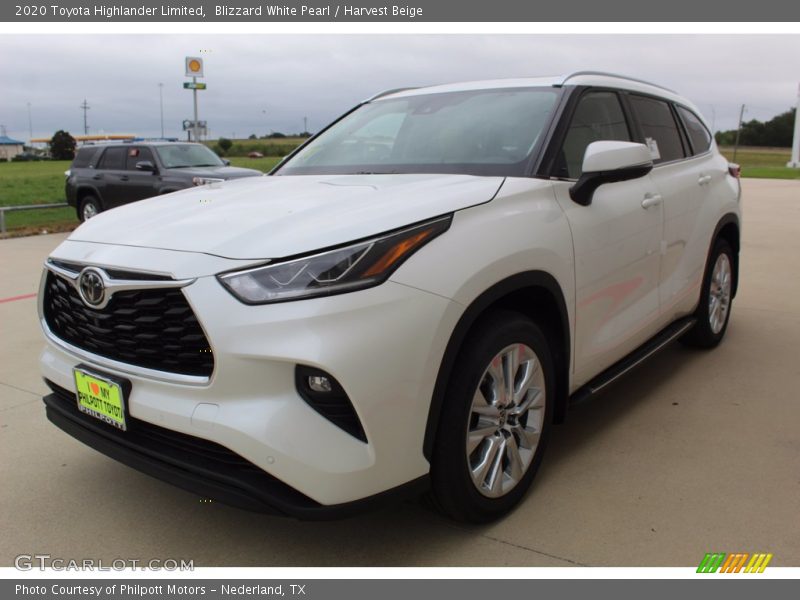 Blizzard White Pearl / Harvest Beige 2020 Toyota Highlander Limited