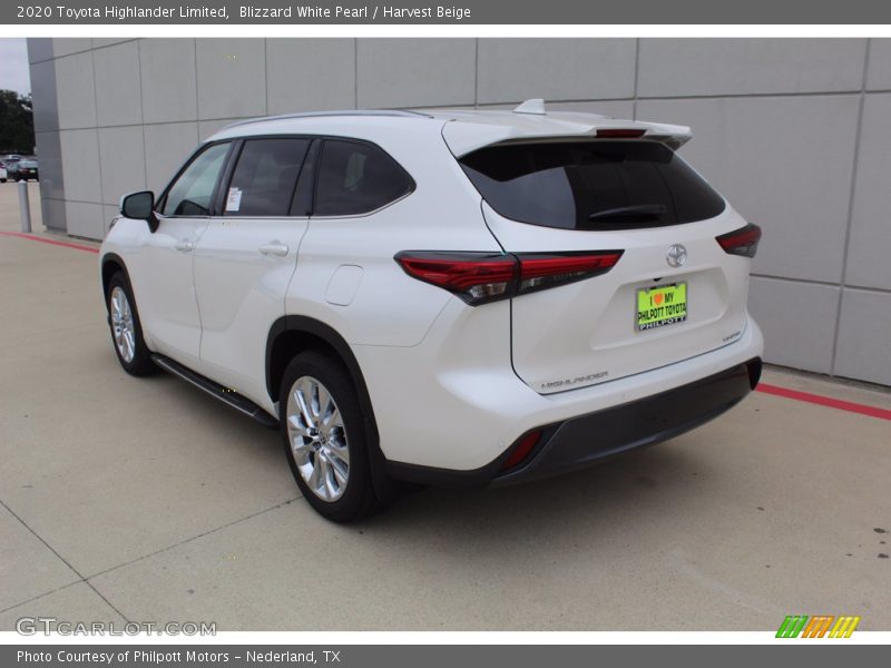 Blizzard White Pearl / Harvest Beige 2020 Toyota Highlander Limited