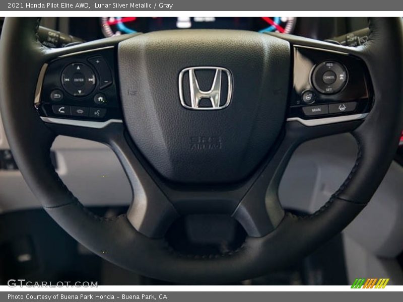 Lunar Silver Metallic / Gray 2021 Honda Pilot Elite AWD