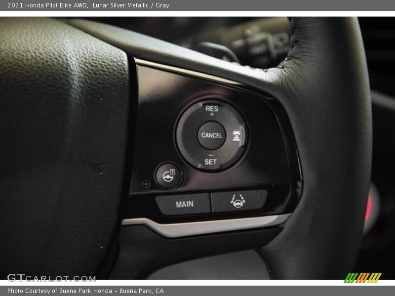 Lunar Silver Metallic / Gray 2021 Honda Pilot Elite AWD