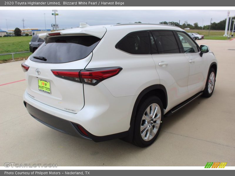 Blizzard White Pearl / Harvest Beige 2020 Toyota Highlander Limited