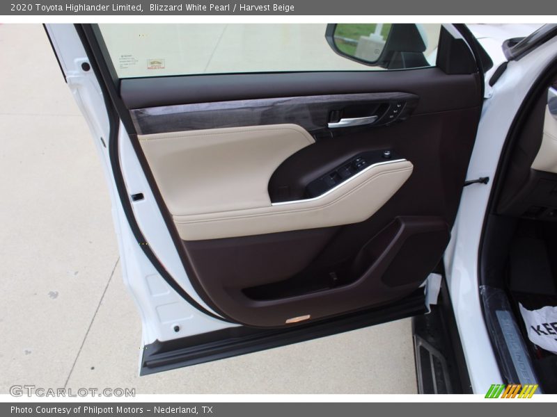 Blizzard White Pearl / Harvest Beige 2020 Toyota Highlander Limited