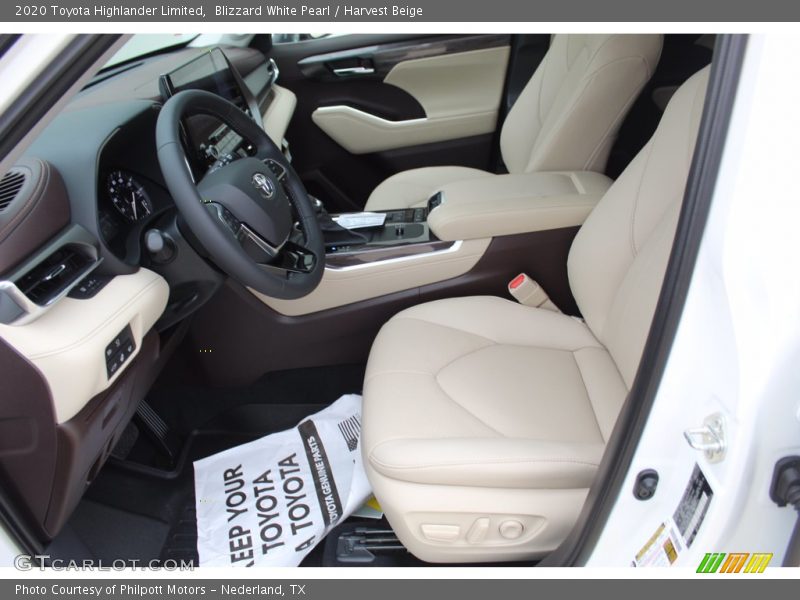 Blizzard White Pearl / Harvest Beige 2020 Toyota Highlander Limited