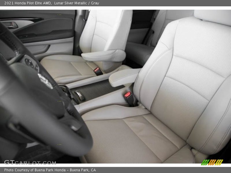 Lunar Silver Metallic / Gray 2021 Honda Pilot Elite AWD