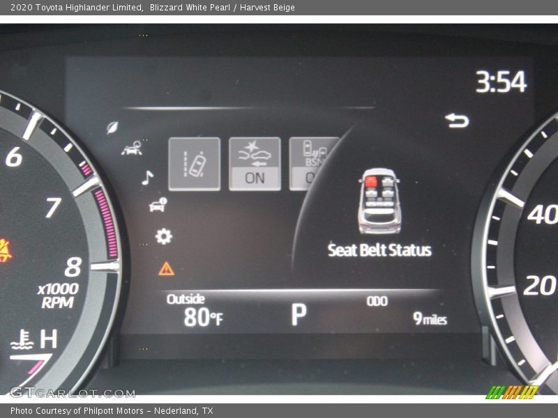 Blizzard White Pearl / Harvest Beige 2020 Toyota Highlander Limited