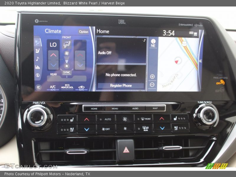 Blizzard White Pearl / Harvest Beige 2020 Toyota Highlander Limited