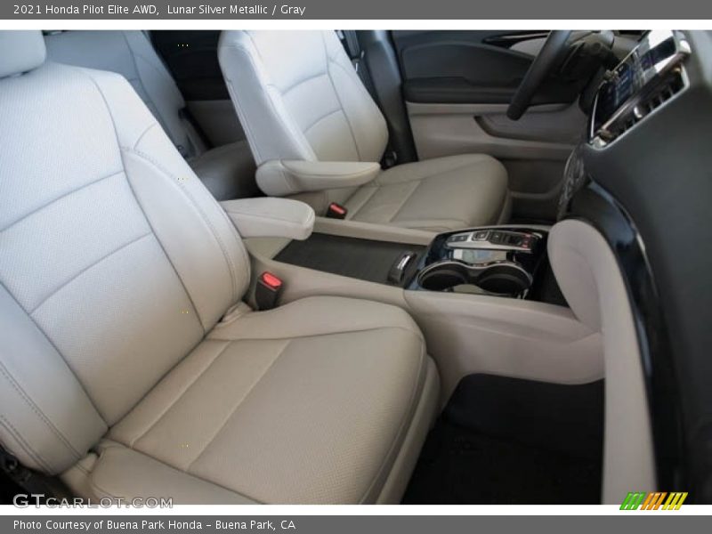 Lunar Silver Metallic / Gray 2021 Honda Pilot Elite AWD