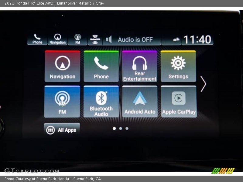 Lunar Silver Metallic / Gray 2021 Honda Pilot Elite AWD