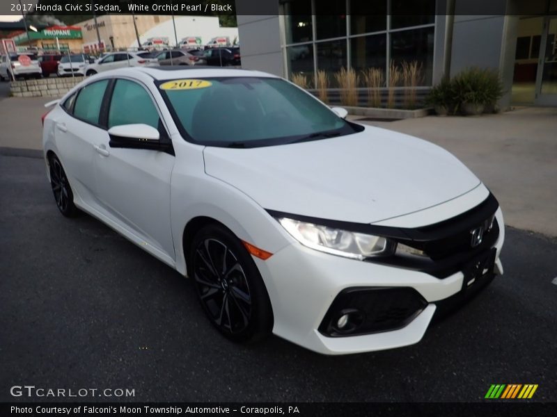 White Orchid Pearl / Black 2017 Honda Civic Si Sedan