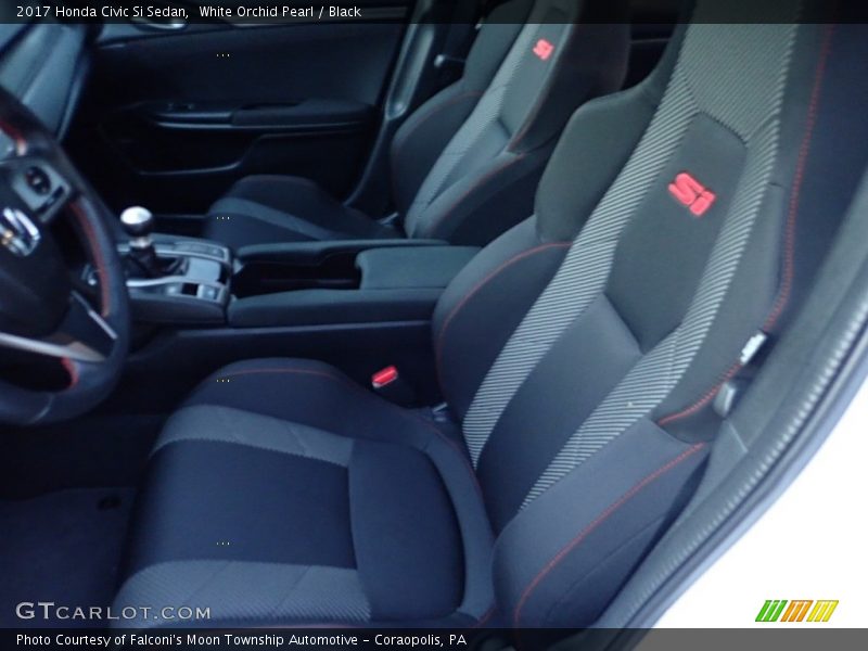 White Orchid Pearl / Black 2017 Honda Civic Si Sedan