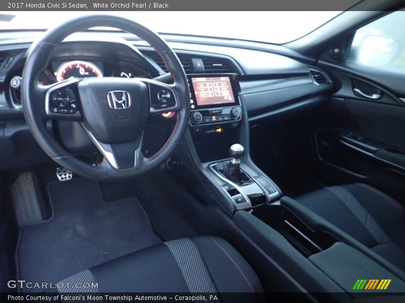 White Orchid Pearl / Black 2017 Honda Civic Si Sedan