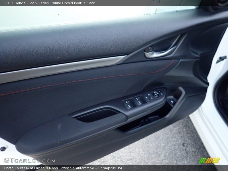White Orchid Pearl / Black 2017 Honda Civic Si Sedan