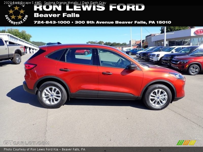 Sedona Orange Metallic / Dark Earth Gray 2020 Ford Escape S 4WD