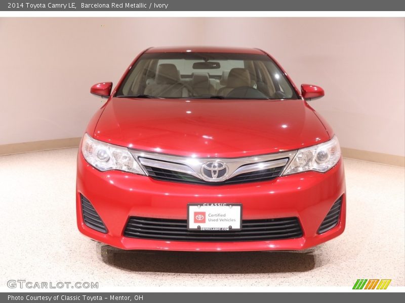 Barcelona Red Metallic / Ivory 2014 Toyota Camry LE