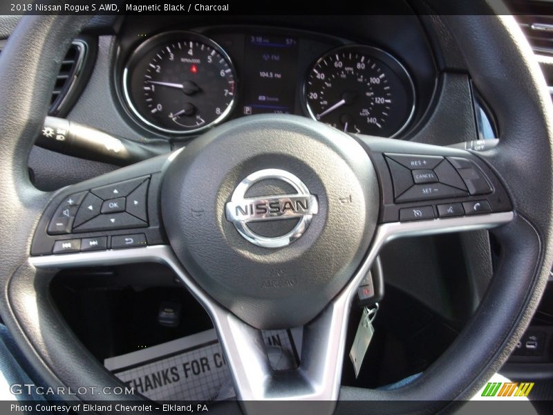 Magnetic Black / Charcoal 2018 Nissan Rogue S AWD
