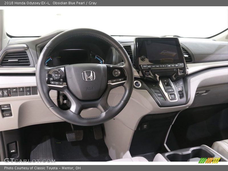 Obsidian Blue Pearl / Gray 2018 Honda Odyssey EX-L