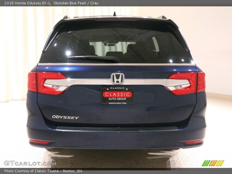 Obsidian Blue Pearl / Gray 2018 Honda Odyssey EX-L