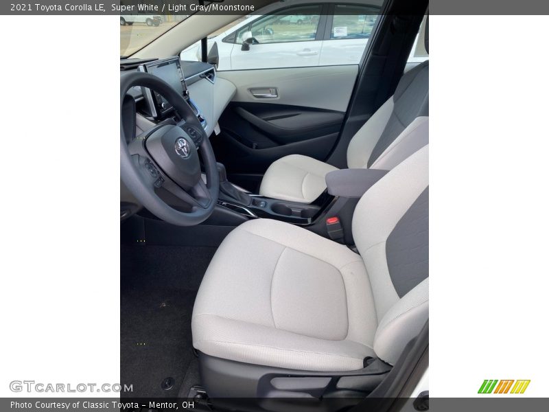 Super White / Light Gray/Moonstone 2021 Toyota Corolla LE