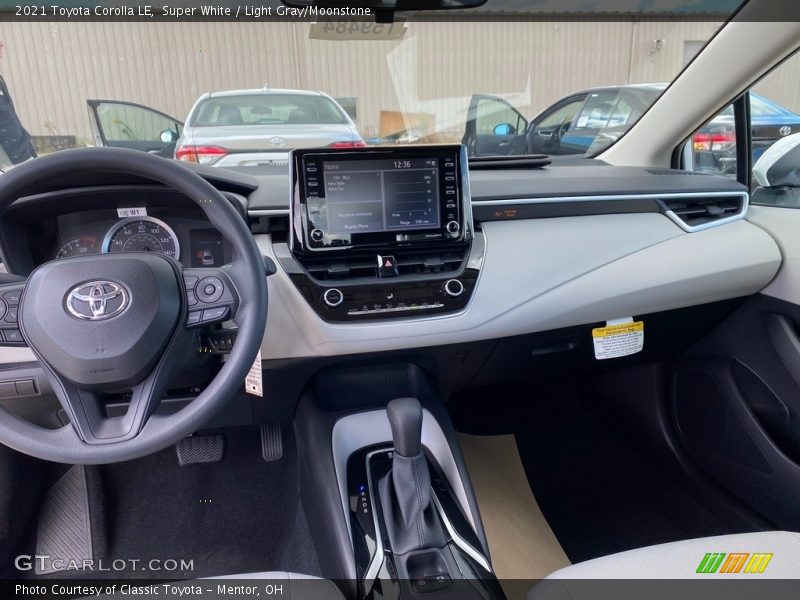 Super White / Light Gray/Moonstone 2021 Toyota Corolla LE