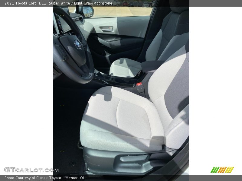 Super White / Light Gray/Moonstone 2021 Toyota Corolla LE