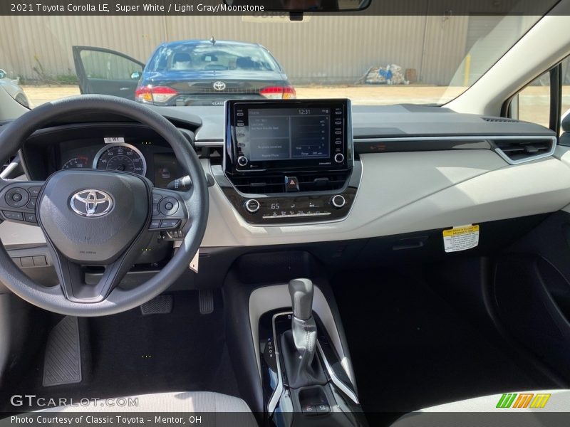 Super White / Light Gray/Moonstone 2021 Toyota Corolla LE