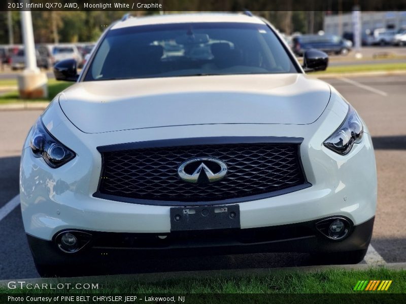 Moonlight White / Graphite 2015 Infiniti QX70 AWD