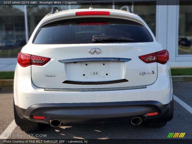 Moonlight White / Graphite 2015 Infiniti QX70 AWD