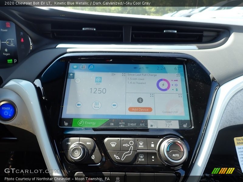 Kinetic Blue Metallic / Dark Galvanized/­Sky Cool Gray 2020 Chevrolet Bolt EV LT