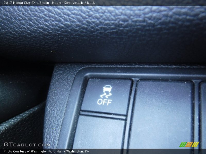 Modern Steel Metallic / Black 2017 Honda Civic EX-L Sedan