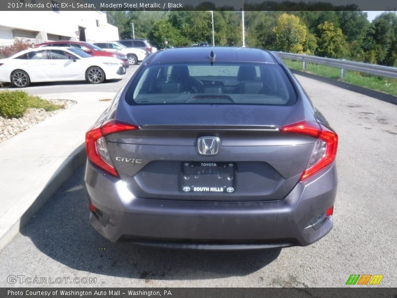 Modern Steel Metallic / Black 2017 Honda Civic EX-L Sedan
