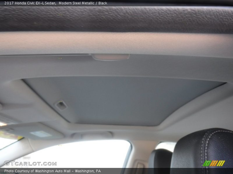 Modern Steel Metallic / Black 2017 Honda Civic EX-L Sedan