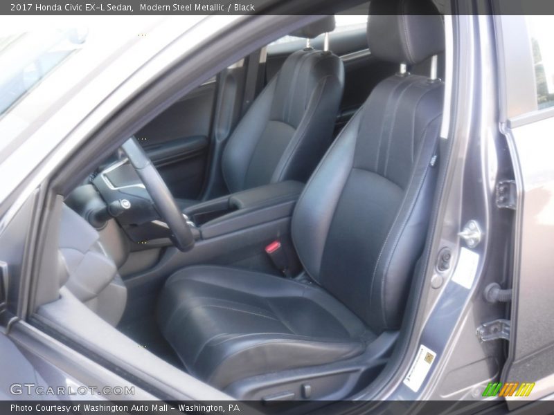 Modern Steel Metallic / Black 2017 Honda Civic EX-L Sedan