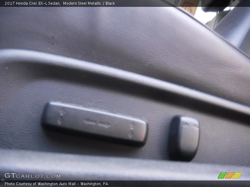 Modern Steel Metallic / Black 2017 Honda Civic EX-L Sedan