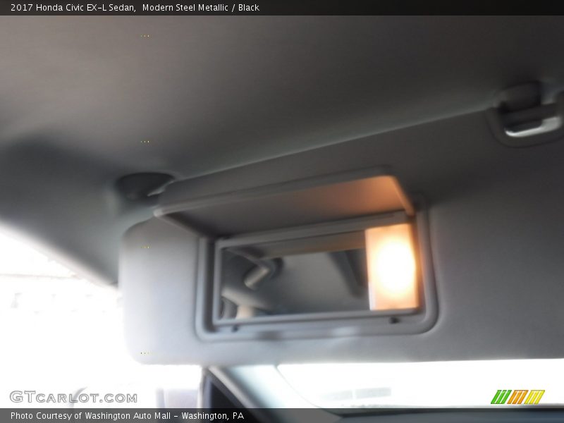 Modern Steel Metallic / Black 2017 Honda Civic EX-L Sedan