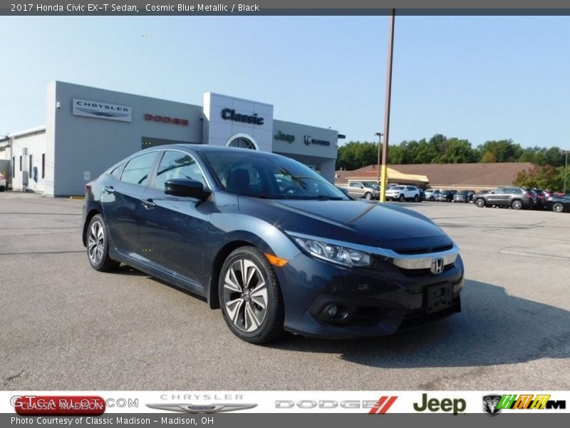Cosmic Blue Metallic / Black 2017 Honda Civic EX-T Sedan